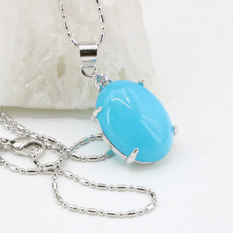 Цепочка с подвеской женская из натурального камня 15 х28 мм|jade pendant|oval pendantpendants for women