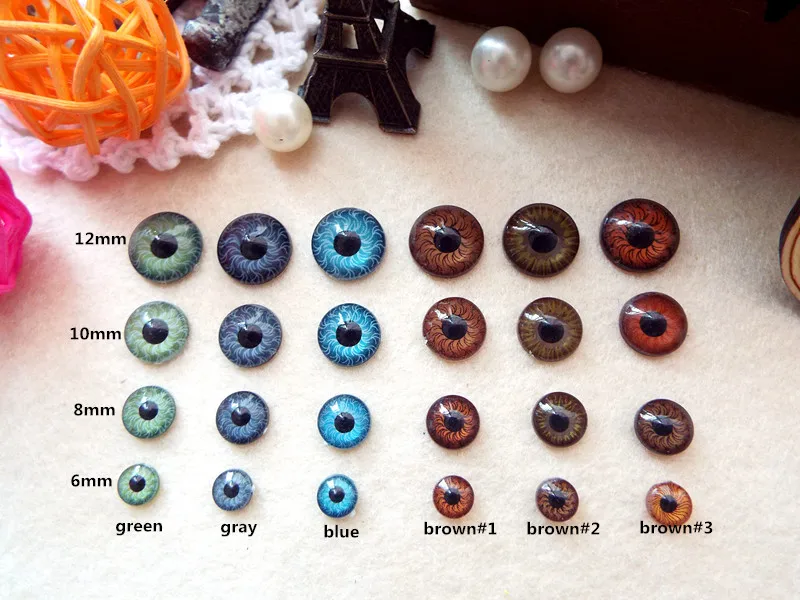100 шт. BJD eyes 4 размера 6 цветов на выбор мм/8 мм/10 мм/12 мм|bjd eyes|flat eyeeyes bjd |