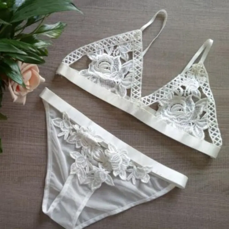 Женский сексуальный кружевной бюстгальтер без косточек с цветочным рисунком