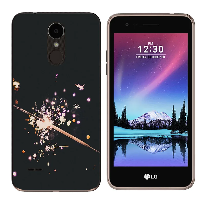 Для LG K4 2017 X230K чехол мягкий TPU силиконовый треугольный для телефона с рисунком X230/LG