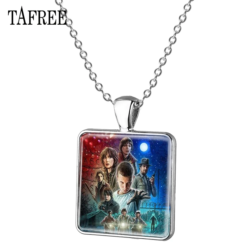 Ожерелье TAFREE с подвесками очень странные дела новинка крутой посеребренный