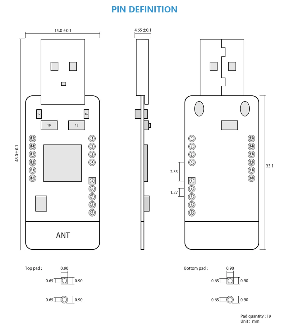 Zigbee CC2531 2,4 ГГц USB E18-2G4U04B zigbee usb радиочастотный передатчик и приемник PCB антенна 8051MCU ISM Band светодиодный индикатор