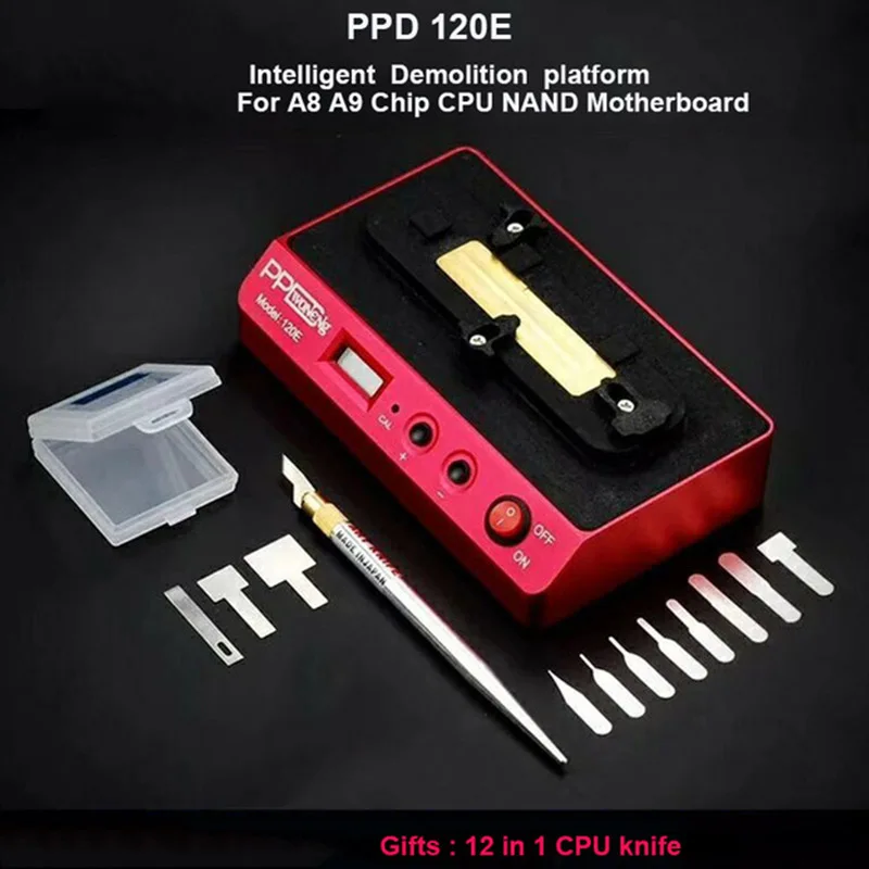 

PPD 120E Desoldering Reballing Rework Station for iPhone BGA NAND Motherboard A8 A9 Open CPU BGA NAND Desoldering Platform