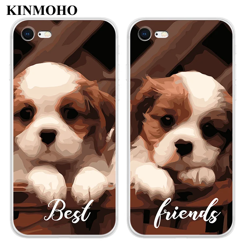 KINMOHO Transparent Soft TPU Best Friends Forever BFF Phone Cases Cover For iPhone 7 8 Plus 6s 6 X XR XS MAX 5S SE Capinha Funda |