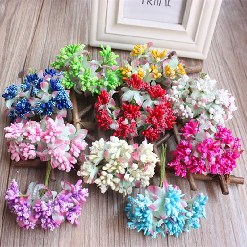 Искусственный букет 10 шт./лот Цветочные бусины материал для украшения волос