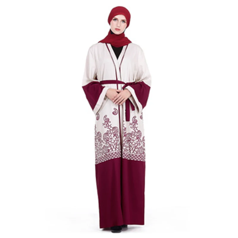 Винтажное платье с длинным рукавом Abaya мусульманское длинное в турецком стиле