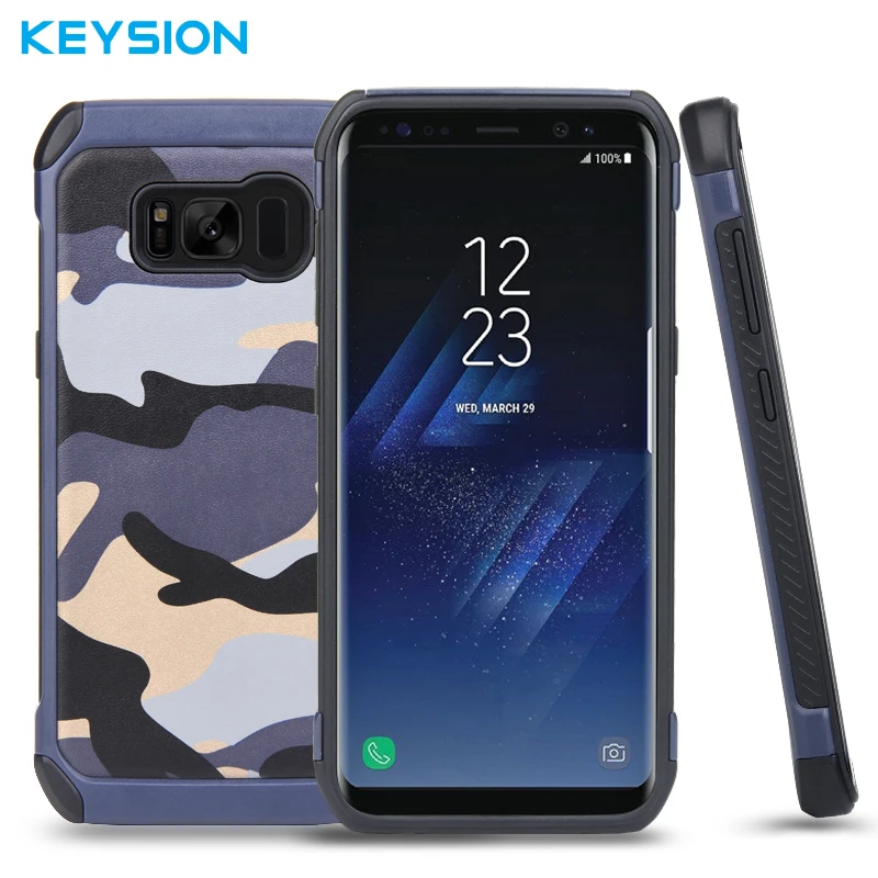 Keysion чехол для Samsung Galaxy S8 плюс G950 G955 камуфляж ПК + ТПУ 2 in1 анти -стук Защитная крышка