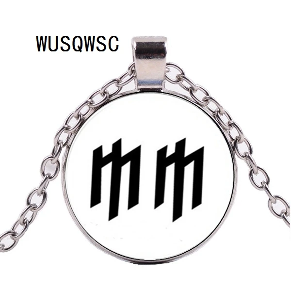 WUSQWSC новое ожерелье Мэрилин Мэнсон стекло мм логотип кулон ювелирные изделия