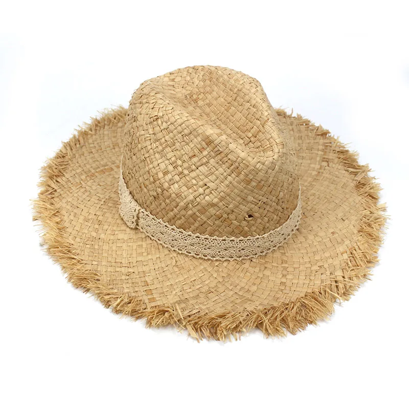 Соломенная шляпа Raffia для женщин пляжная путешествий на весну и лето от солнца