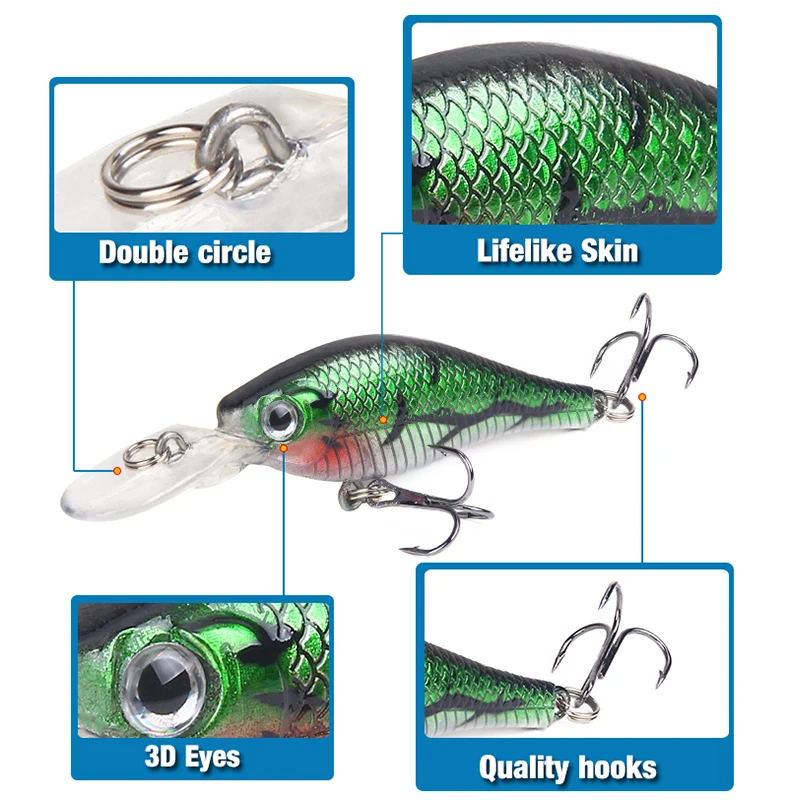 SEAPESCA новые рыболовные приманки 3D глаз японский воблер Swimbait Pesca Crazy Wobble 8 5 см 7 г