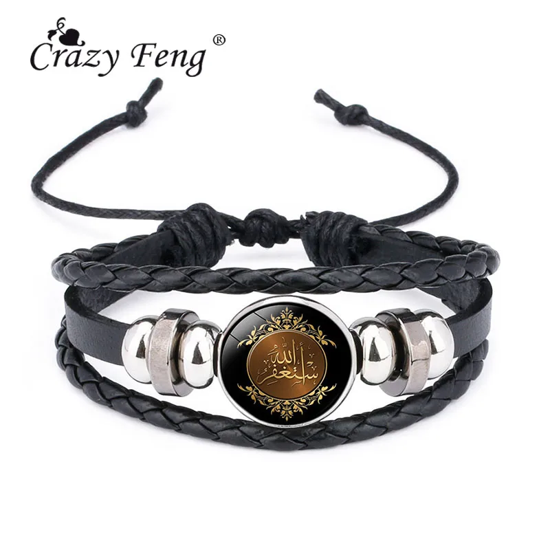 Браслеты Crazy Feng в готическом стиле для мужчин Мусульманские религиозные браслеты