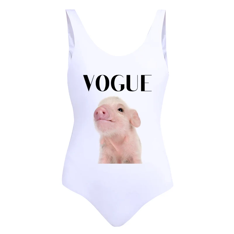 Gympanda Vogue Pig женский купальник 2019 Женский цельный Забавный летний купальный костюм