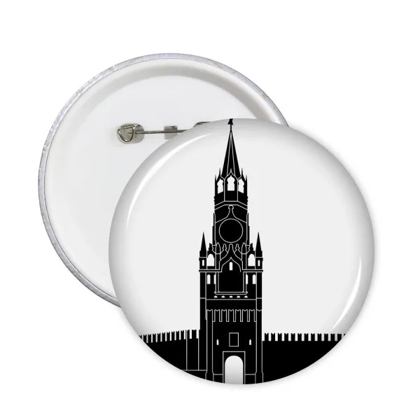 5 шт. круглый значок на булавке в виде российского Московского Кремля|badge button|pin badge