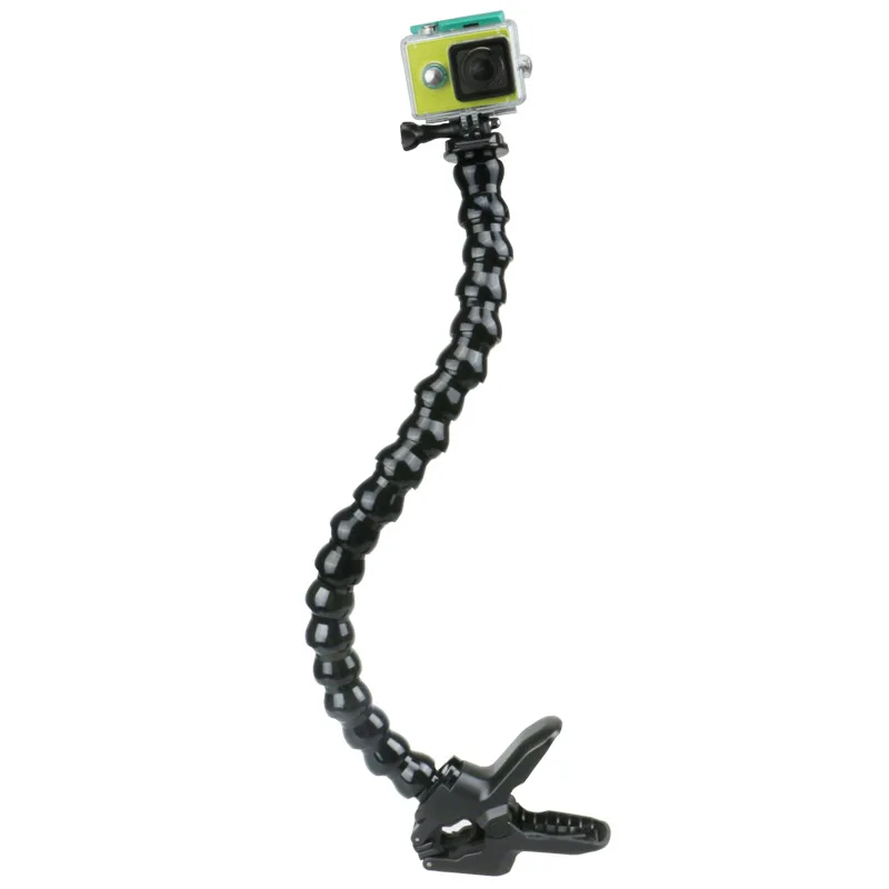 Monopé com Braçadeira Tripé para Gopro Câmera de Ação 3 + – Mangueira Flexível Ganso Pescoço Selfie Vara Hero 4 5 6 7 8 9 Xiaoyi Sjcam 45cm