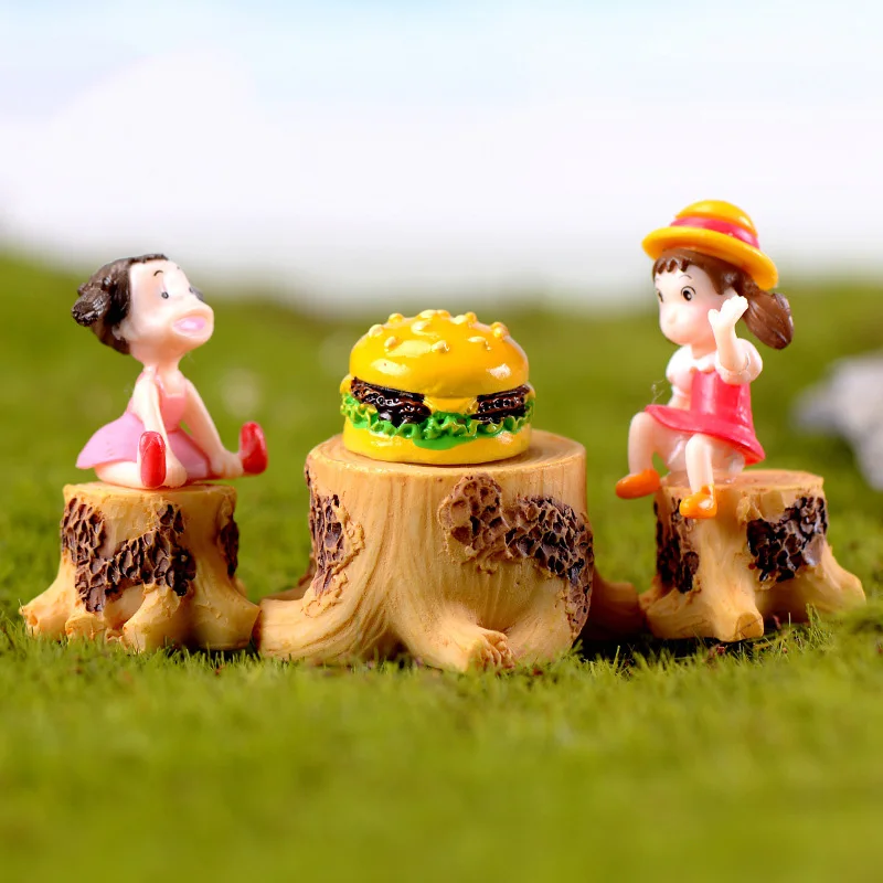2 шт. миниатюрная деревянная фигурка пня DIY аксессуары кукла украшение для дома