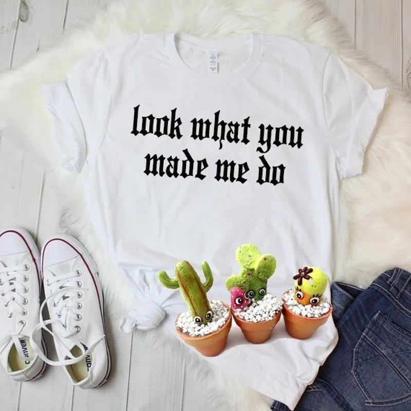 2019 New Taylor T-shirt Look What You Made Me Do Lyrics Shirt Taylor Tees Swift Taylor Rep shirt