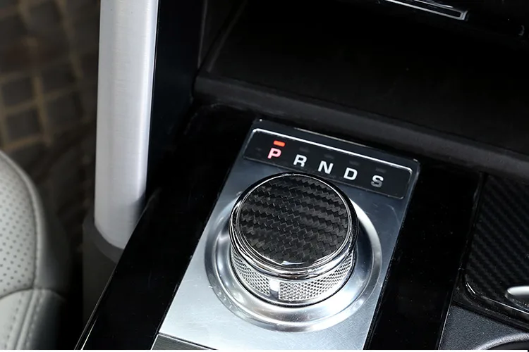 

Real Carbon Fiber For Land Rover Discovery 5 L462 LR5 LR4 For Range Rover Sport Evoque Vogue Console Gear Shift Head Cover Trim