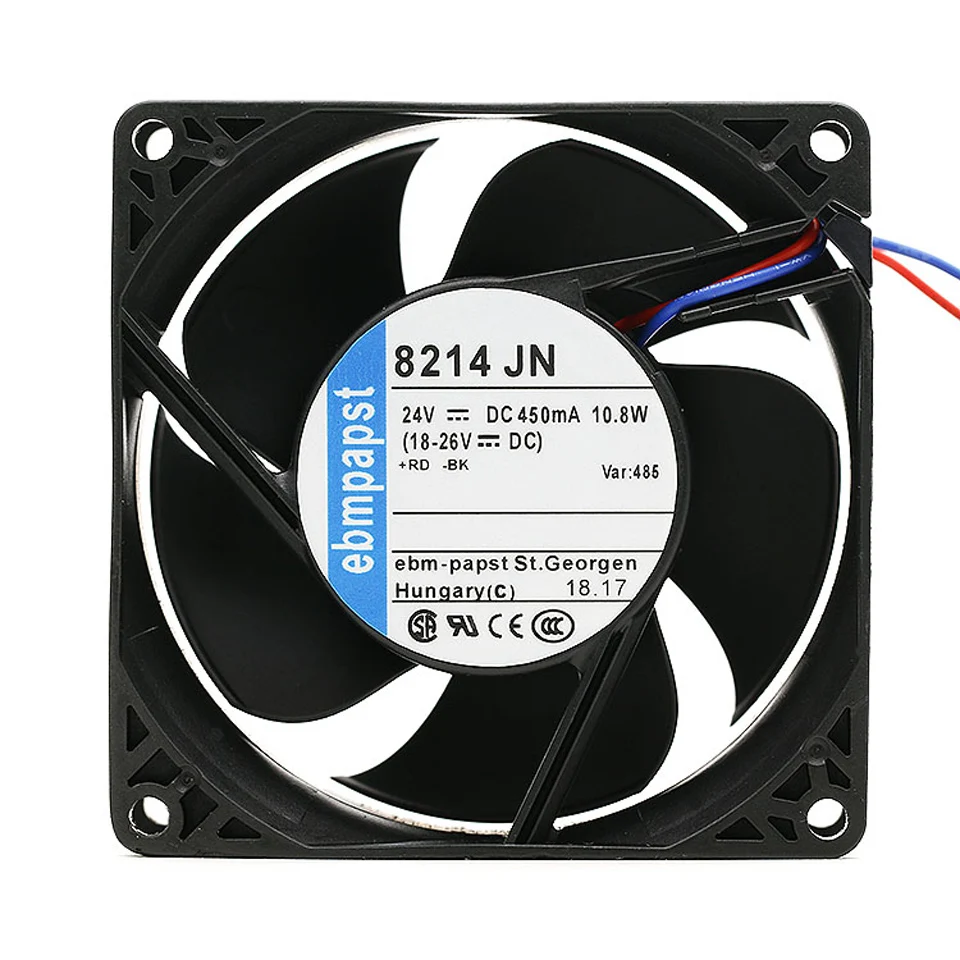 

1pcs DC 24V 10.8W 0.45A 8214JN Inverter Cooling Fan 8038 80mm 80*80*38mm 2 Wires