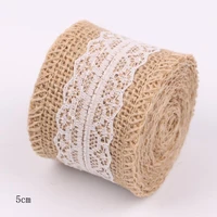 6 pcs 2 meterroll diy handmade christmas wedding crafts lace jute cloth roll gift wrapping apparel sewing diy craft supplies