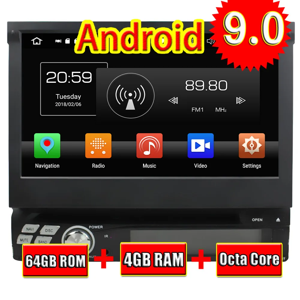 

Topnavi 7'' Android 9.0 Car Media Center Player Video For Universal Autoradio GPS Navigation Audio Stereo 2 Din Octa Core NO DVD