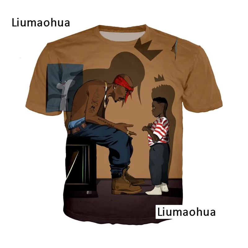Бренд Liumaohua в стиле хип-хоп Magliette Makaveli Snoop Dogg Biggie smallers eminem J Джей Коул-z Savage | Мужская
