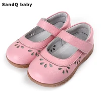 2021 summer genuine leather kids sandals hollow out soft bottom children casual shoes girls princess shoes baby toddler shoes