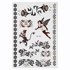 1 шт. металлическая Водонепроницаемая временная татуировка, золотистыеСеребристые наклейки для Боди арта и ангела, для мужчин и женщин