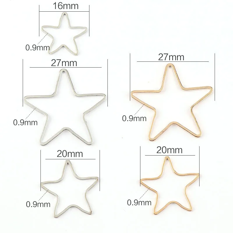 Новинка винтажная фурнитура для ювелирных изделий в форме пяти звезд цвет белый