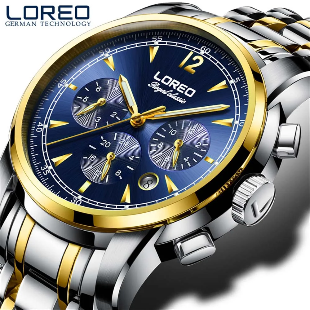 

Waterproof Top Brand Luxury Men Watches Sapphire Fashion Mechanical Watch Multifunction 6 Hands Man Casual Luminous male clock