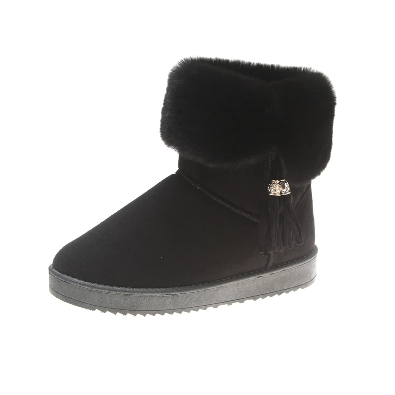 YDP модные замшевые зимние сапоги ботильоны с кисточками короткие Для женщин на