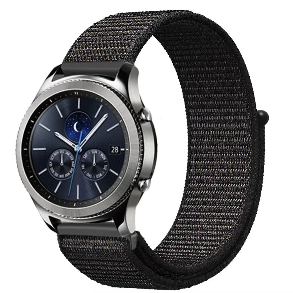 22 мм часы ремешок для samsung gear S3 классический/frontier ремень спортивные петли тканые