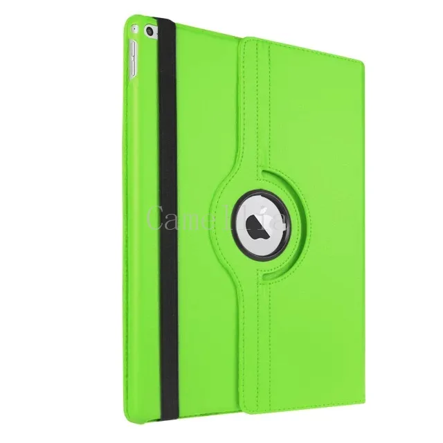 CucKooDo для Apple iPad Pro 12, искусственная кожа 360 вращающийся стенд смарт-чехол для Apple 12 дюймов iPad Pro модель - Цвет: Green