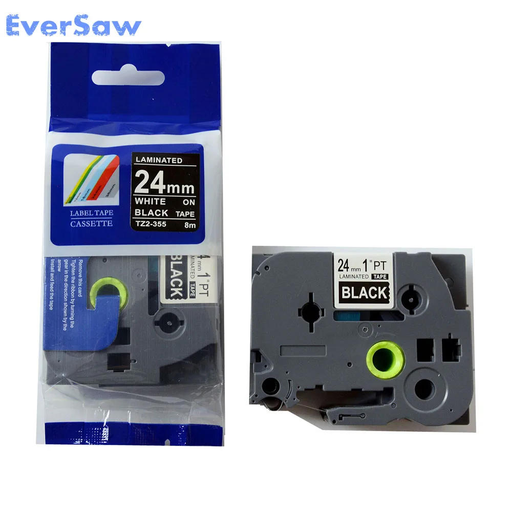 10pk/lot p touch 24 мм Белое на черном tze 355 tze355 tz tz355 для метка ленты производитель
