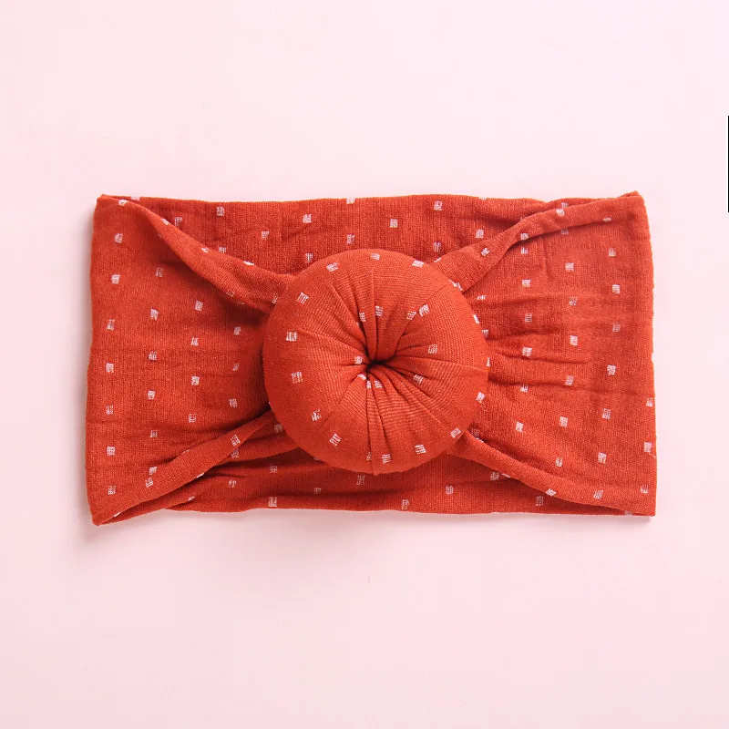 1pcs Newborn Baby Girls Dount Wide Nylon Headbands,Super Soft Dot Prints Nylon Turban Headwraps,Princess Girls Hair Accessories
