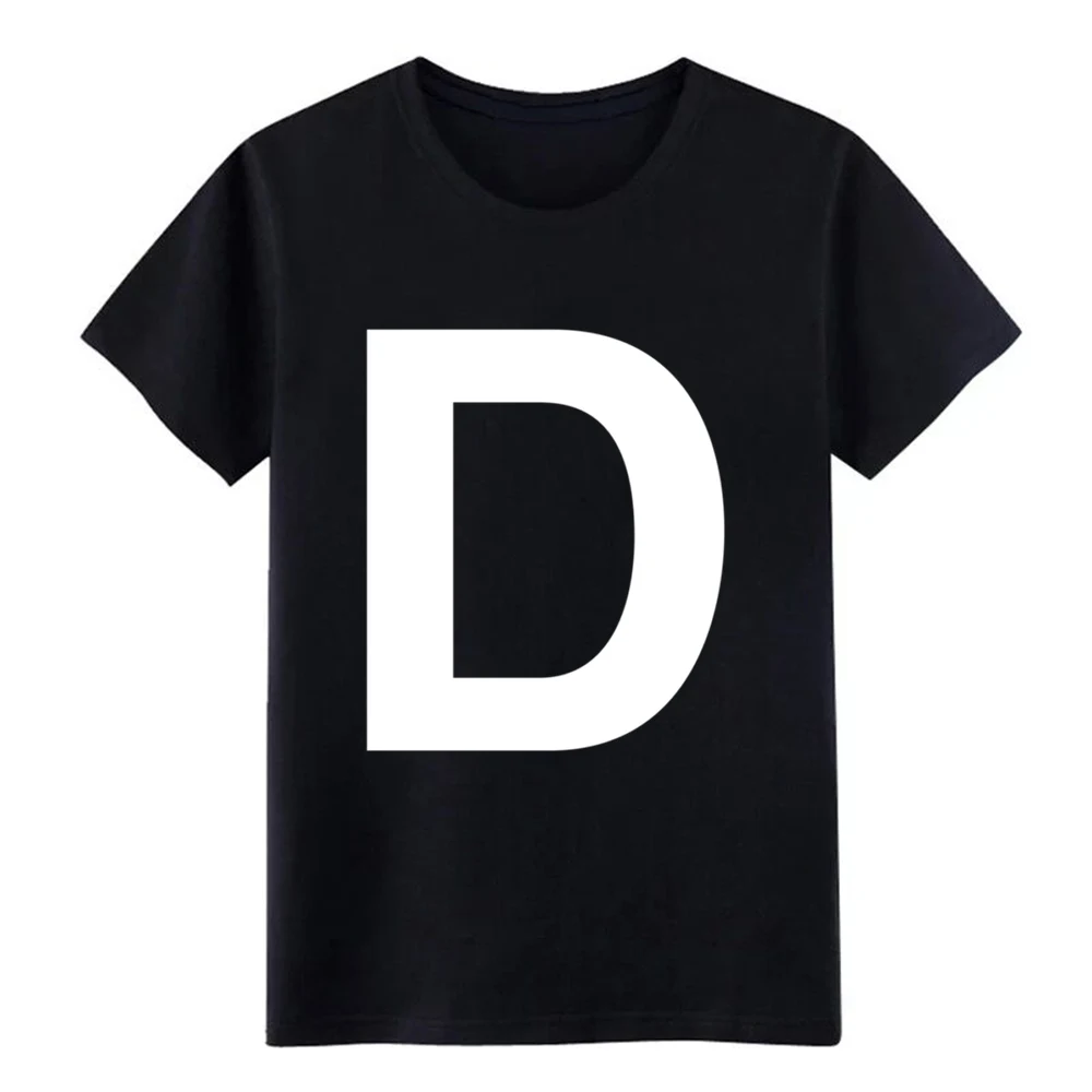 Helvetica буквы d футболка мужская создать 100% хлопок Круглый вырез наряд интересные