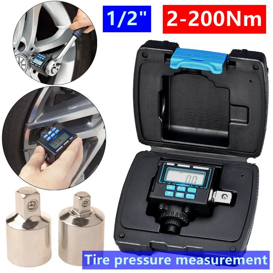 3PCS set2-200N Tire Цифровой Динамометрический ключ 0,3-1000 нм Регулируемый профессиональный электронный динамометрический ключ для ремонта автомобиля велосипеда - Цвет: 3PCS set2-200N Tire