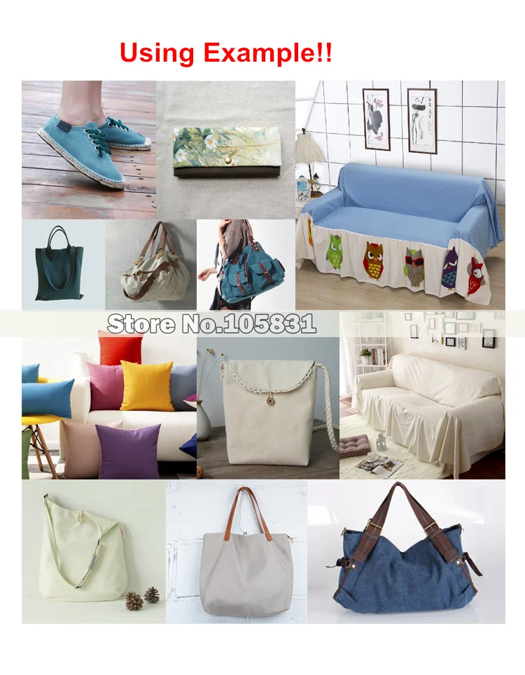 Однотонная хлопчатобумажная ткань холщовая для поделок 16 унций диванных подушек