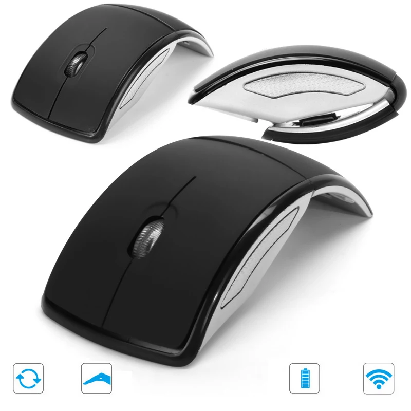 USB портативная складная мышь для Android/Win 10 беспроводная ноутбука перезаряжаемая