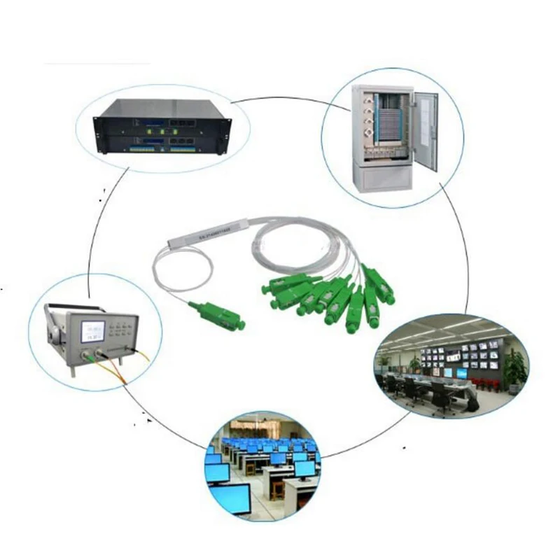 SAPC мини PLC 1X8 одномодовый волоконно-оптический разветвитель FTTH Сталь Тип трубки