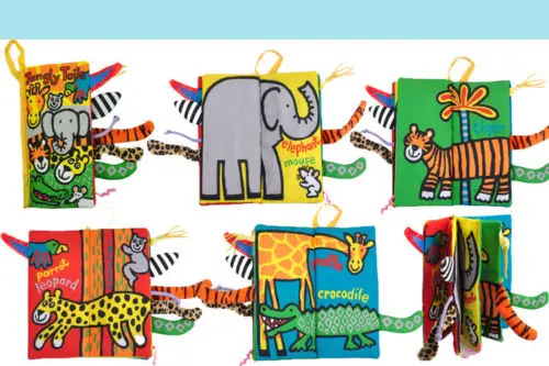 Джунгли/бабушка/ферма дети хвосты животных Книга из ткани для детей игрушки