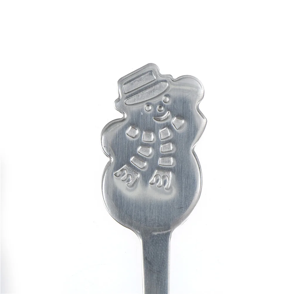 4 шт./компл. Набор рождественских ложек в виде снеговика имбиря звезды из