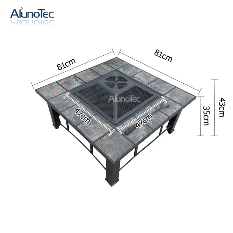 Alunotec патио 32 &quotкостра металлическая плита шашлычный гриль барбекю обогреватель