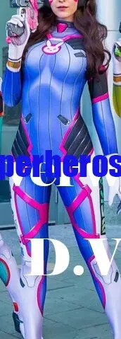 3D печатных D. VA костюмы арбуз/лимон-Лайм/тандарин/черника/классический dva кожи костюм косплей dva Хана Сонг зентай костюм - Цвет: Classic