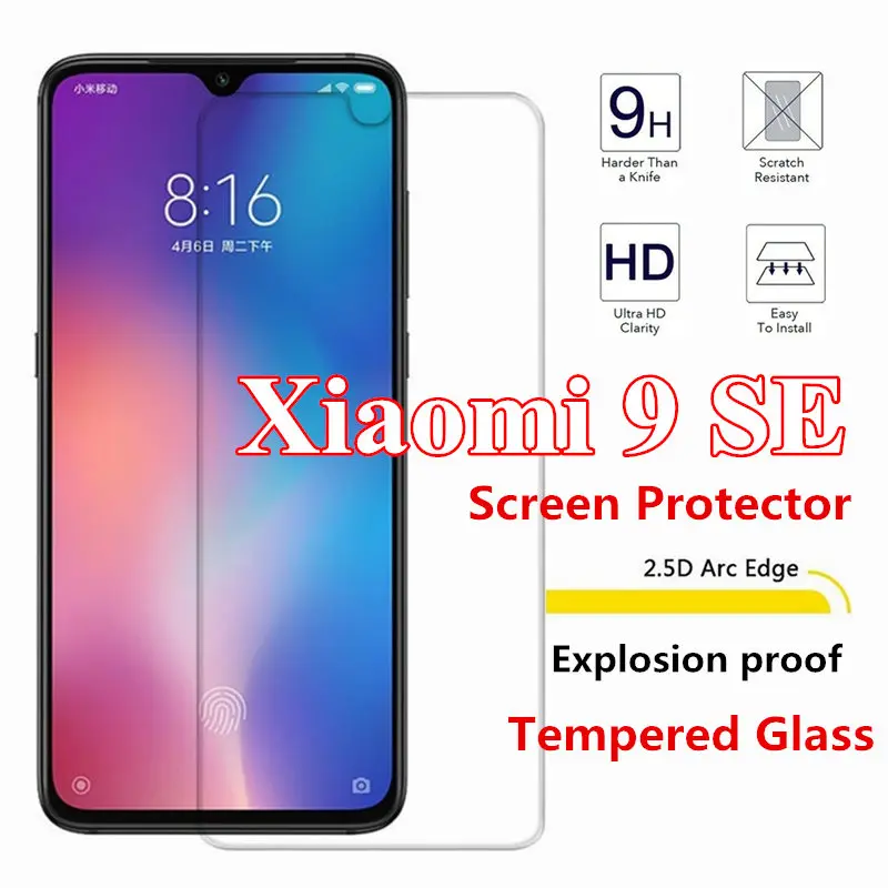 2 шт. закаленное стекло для Xiaomi mi 9 SE mi9 se защита экрана чехол смартфона 9se H защитный