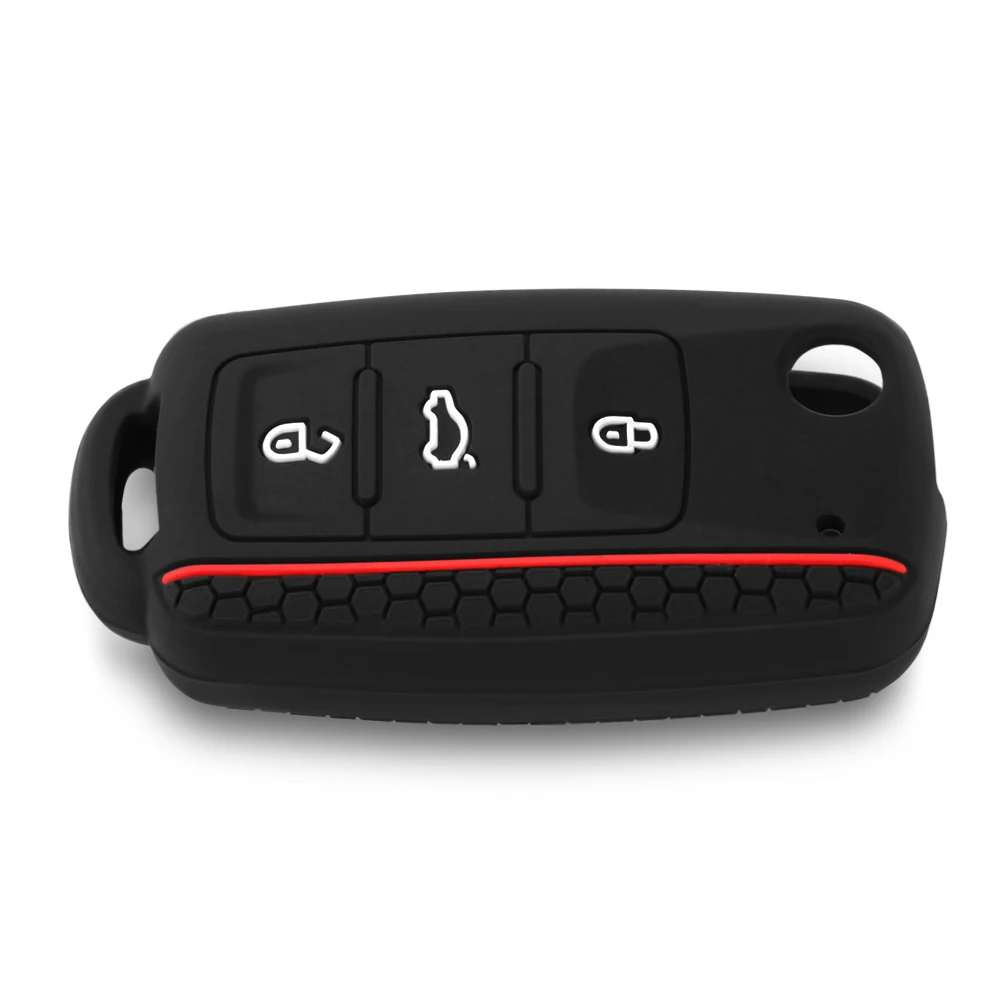 Силиконовый чехол для ключа VW Golf Bora Jetta POLO GOLF Passat for Skoda Octavia A5 Fabia For SEAT Ibiza