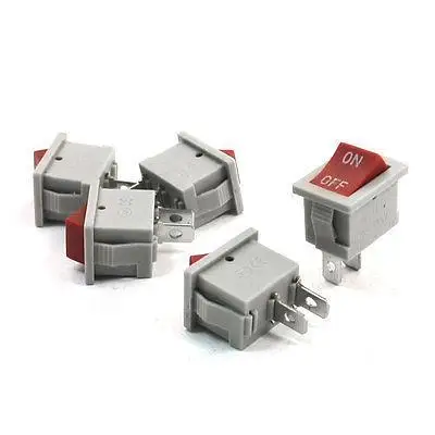 5 шт. AC 250 V/6A 125 V/10A SPST 2 шпильки оснастки в перекидной клавишный выключатель