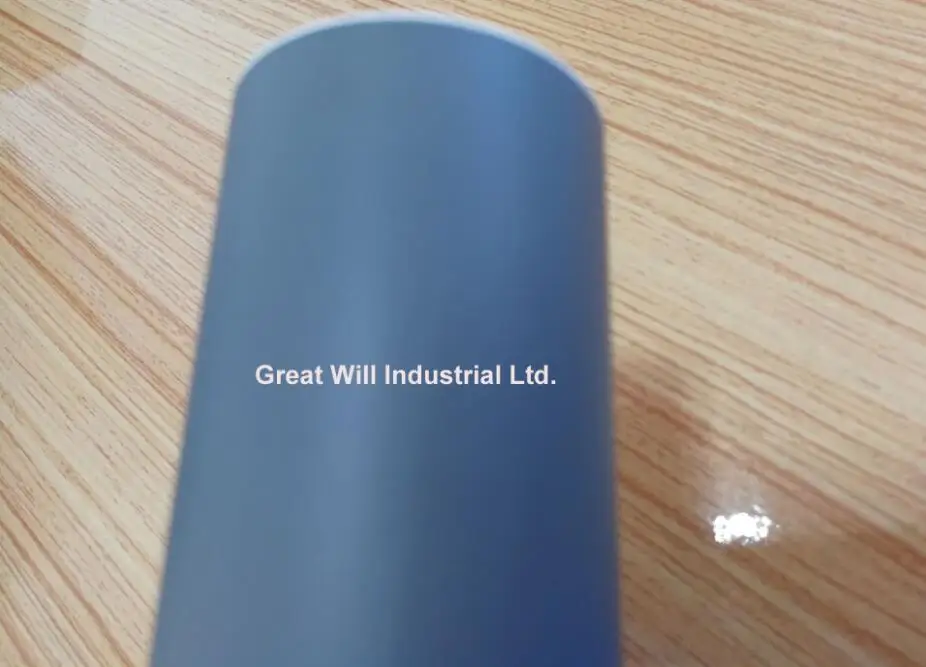 Атласное серое искусственное покрытие для обмотки автомобиля без воздуха серая