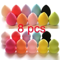 8pc makeup sponge puff egg face foundation concealer cosmetic powder make up blender blending sponge tools accessories