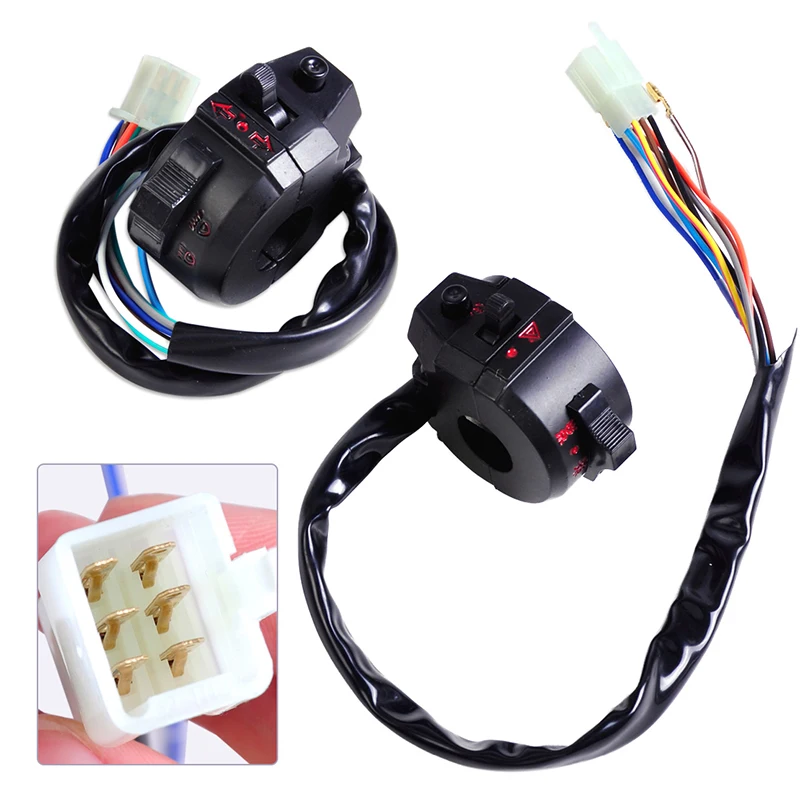 Мотоцикл 7/8 руль левый + правый Рог указатель поворота Hi/Lo переключатель