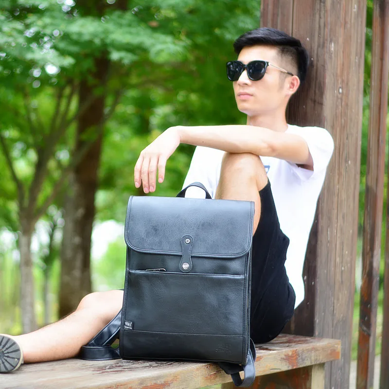 Модный брендовый рюкзак для мужчин и женщин мужская кожаная деловая сумка